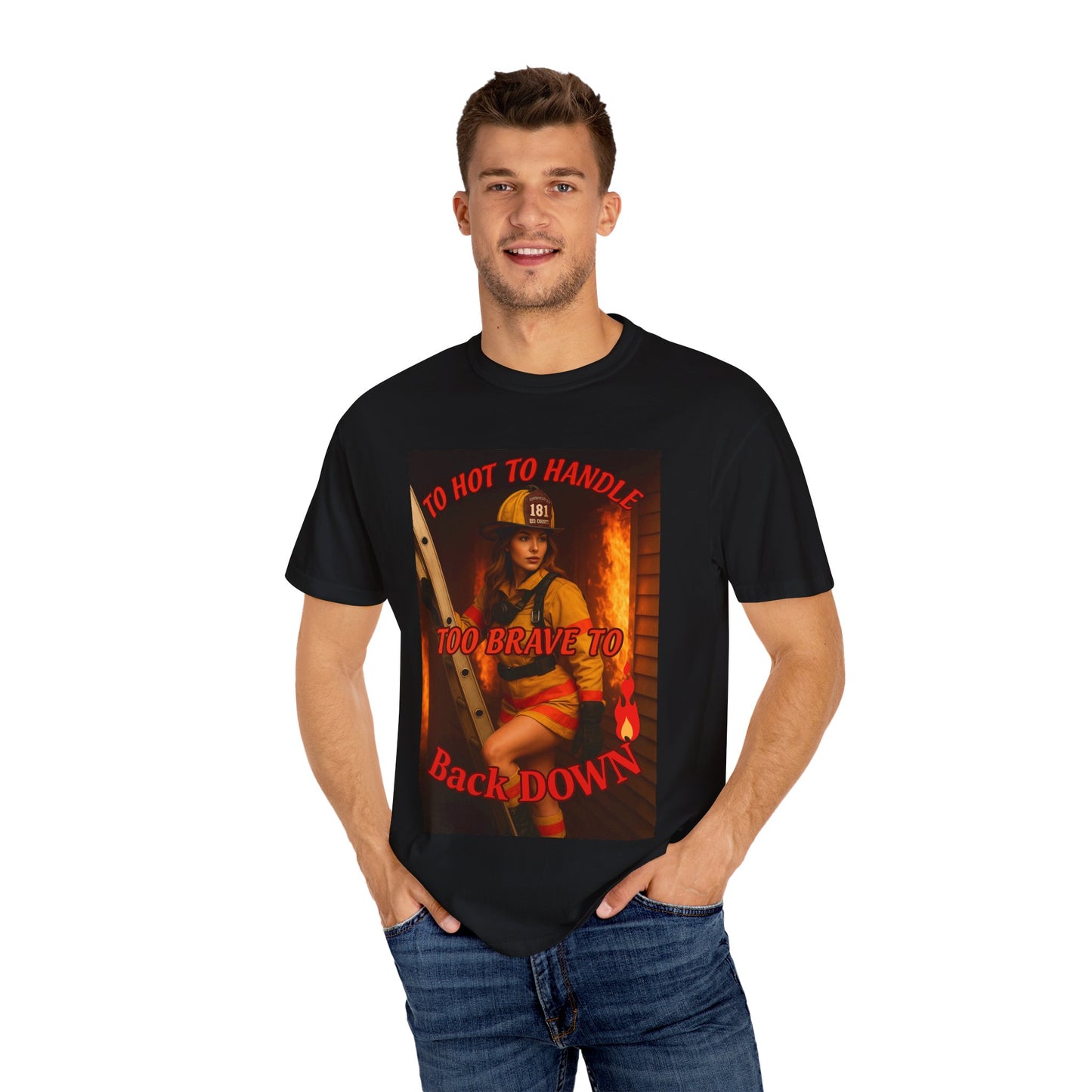 Brave Firefighter T-Shirt, Unisex Graphic Tee, Gift for Firefighters, Patriotic T-Shirt, Support Our Heroes