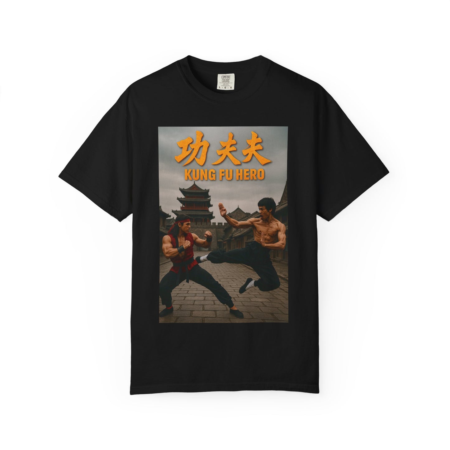Kung Fu Hero Unisex T-Shirt, Retro Martial Arts Tee, Gift for Action Movie Fans, Casual Wear, Unique Graphic Shirt