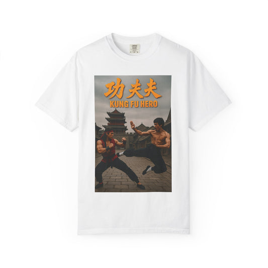 Kung Fu Hero Unisex T-Shirt, Retro Martial Arts Tee, Gift for Action Movie Fans, Casual Wear, Unique Graphic Shirt