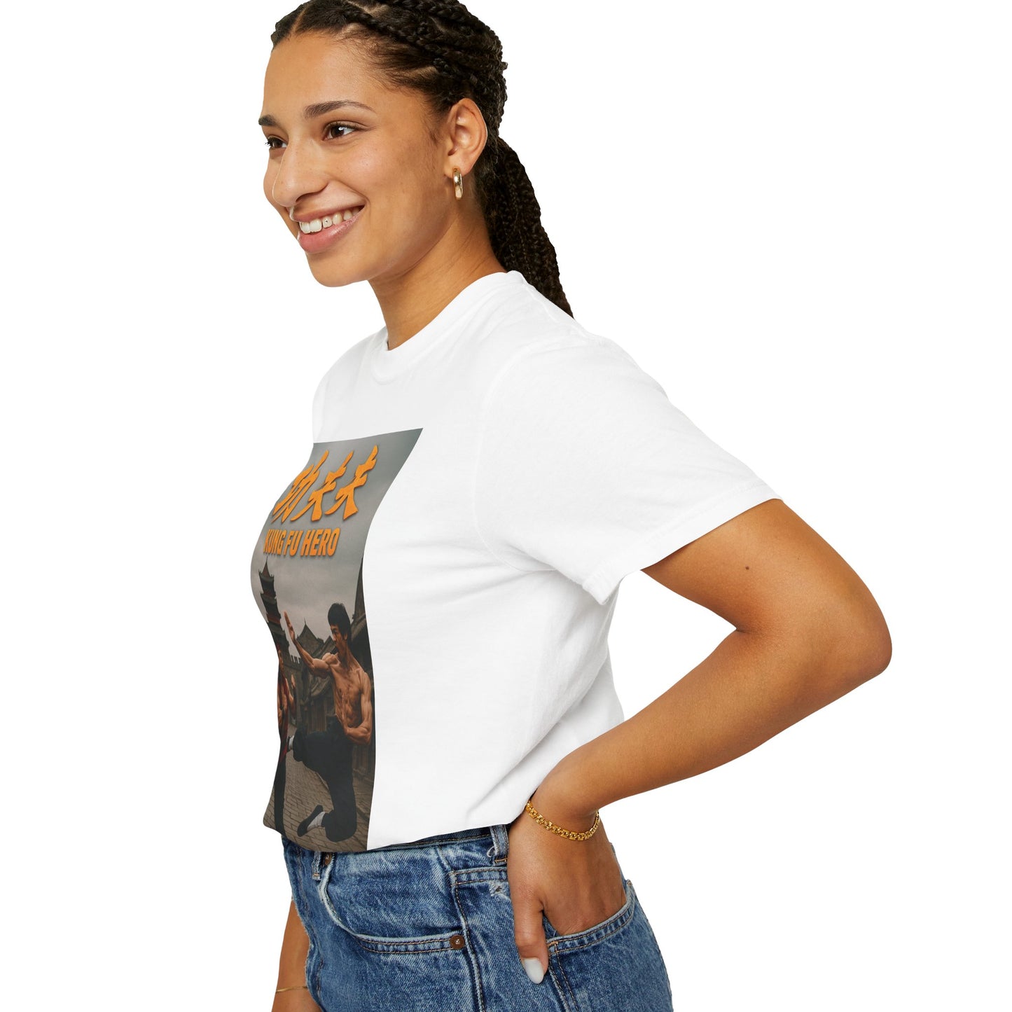 Kung Fu Hero Unisex T-Shirt, Retro Martial Arts Tee, Gift for Action Movie Fans, Casual Wear, Unique Graphic Shirt