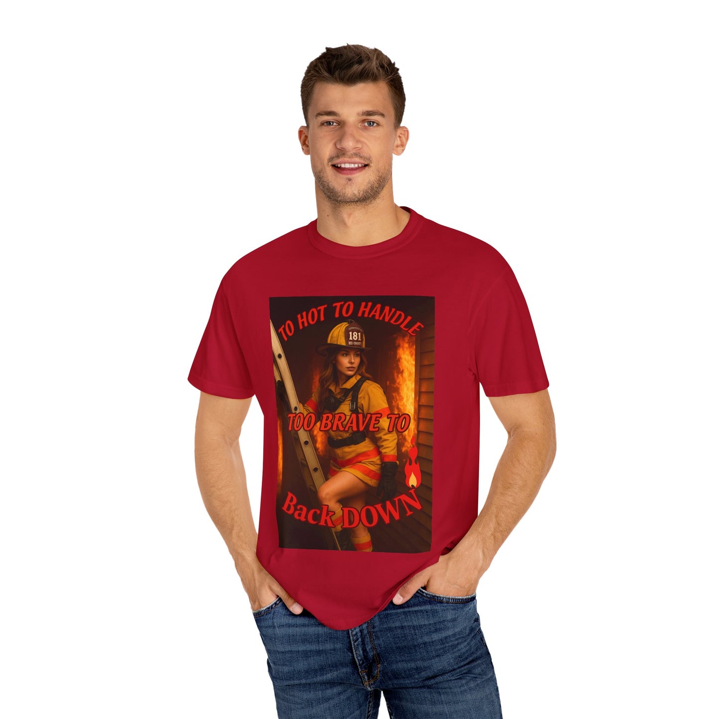 Brave Firefighter T-Shirt, Unisex Graphic Tee, Gift for Firefighters, Patriotic T-Shirt, Support Our Heroes