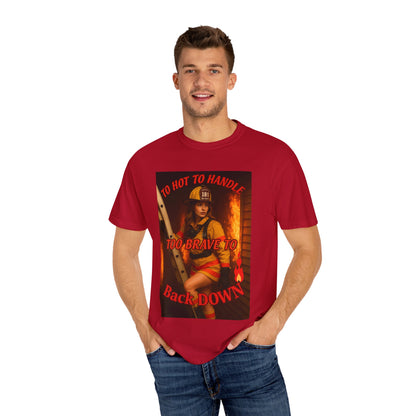 Brave Firefighter T-Shirt, Unisex Graphic Tee, Gift for Firefighters, Patriotic T-Shirt, Support Our Heroes
