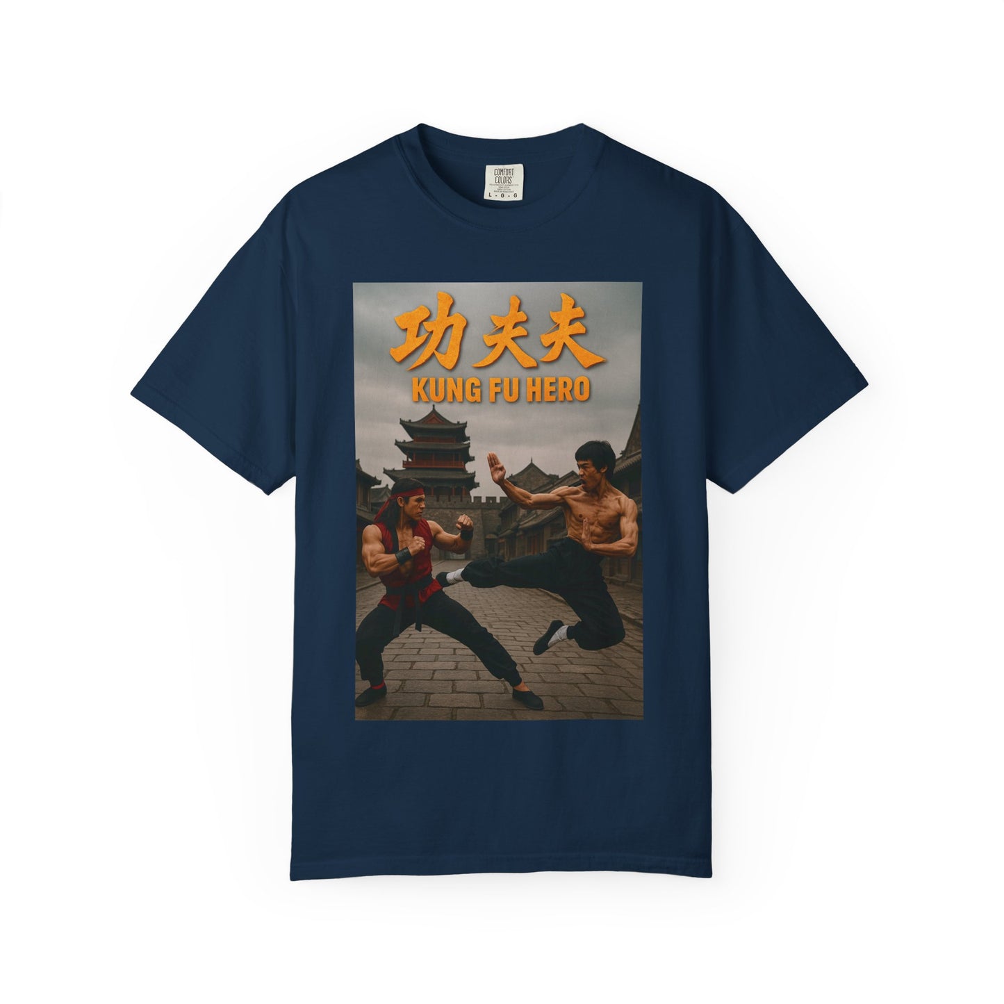 Kung Fu Hero Unisex T-Shirt, Retro Martial Arts Tee, Gift for Action Movie Fans, Casual Wear, Unique Graphic Shirt