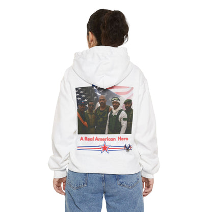 Patriotic G.I. Bro Hoodie - Unisex Garment-Dyed, Military Tribute, Vintage Style, Gift for Veterans, Casual Wear, Memorial Day