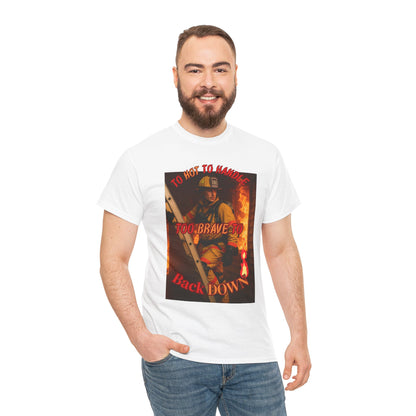 Heroic Firefighter Tee - Unisex Heavy Cotton Shirt, First Responder Gift, Thank You T-Shirt, Casual Wear, Patriotic Apparel