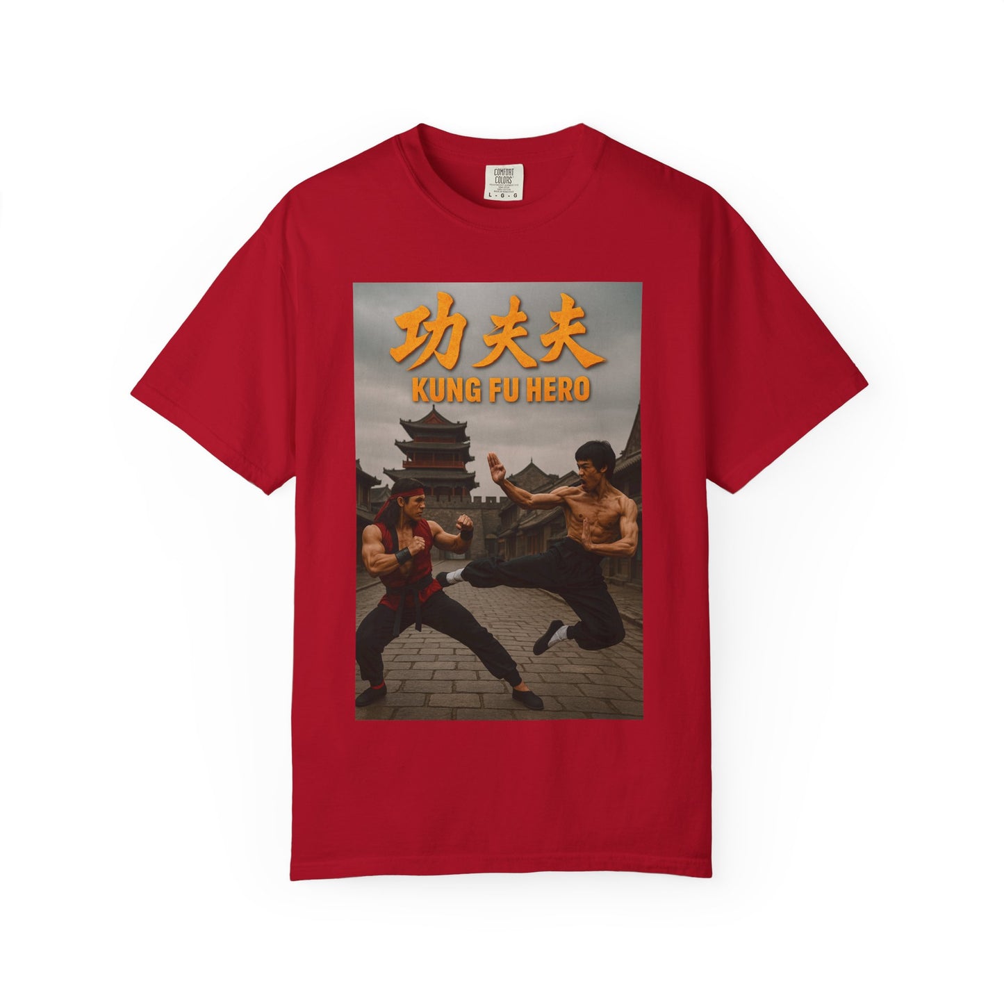 Kung Fu Hero Unisex T-Shirt, Retro Martial Arts Tee, Gift for Action Movie Fans, Casual Wear, Unique Graphic Shirt