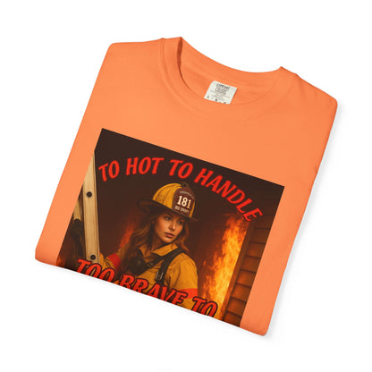 Brave Firefighter T-Shirt, Unisex Graphic Tee, Gift for Firefighters, Patriotic T-Shirt, Support Our Heroes