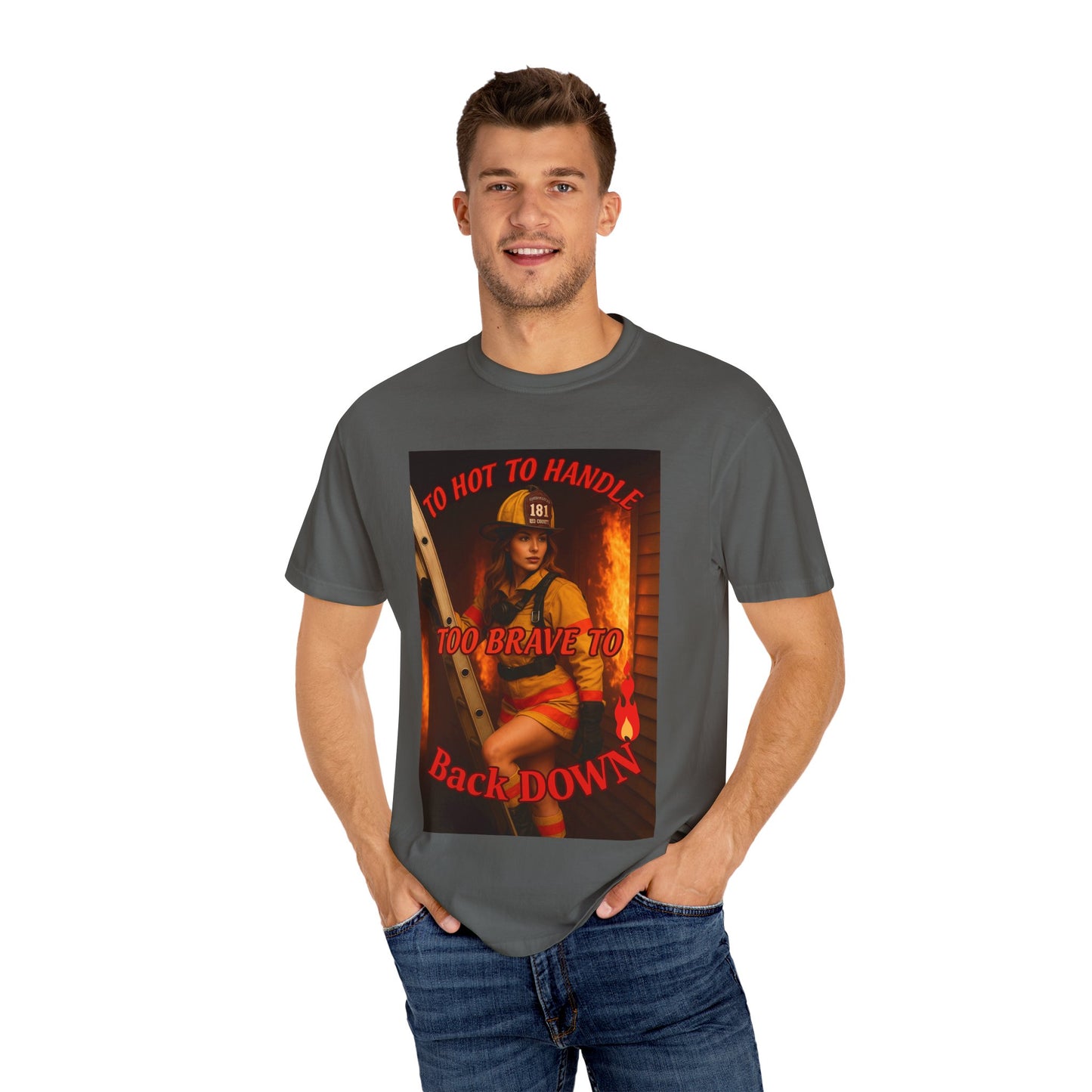 Brave Firefighter T-Shirt, Unisex Graphic Tee, Gift for Firefighters, Patriotic T-Shirt, Support Our Heroes