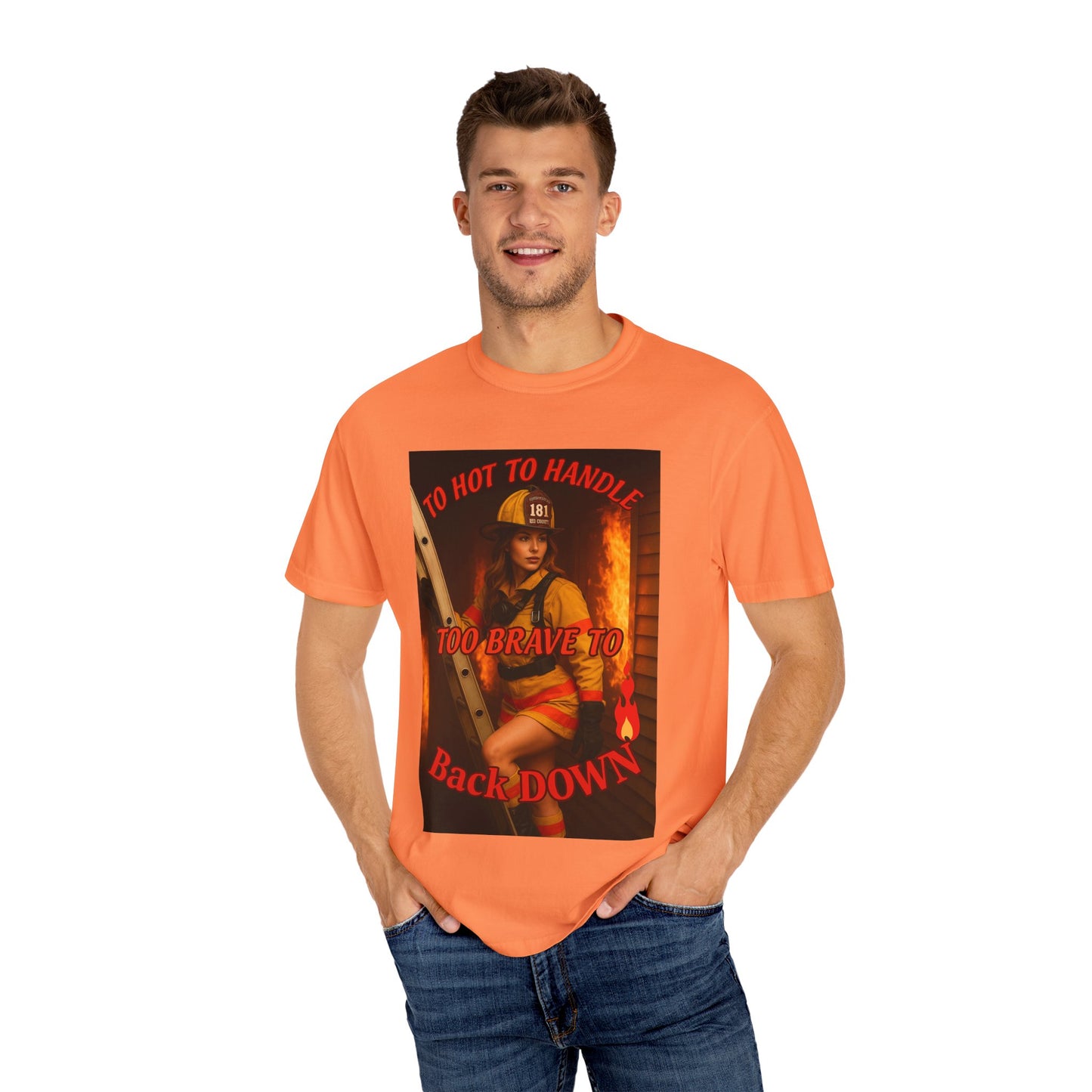 Brave Firefighter T-Shirt, Unisex Graphic Tee, Gift for Firefighters, Patriotic T-Shirt, Support Our Heroes