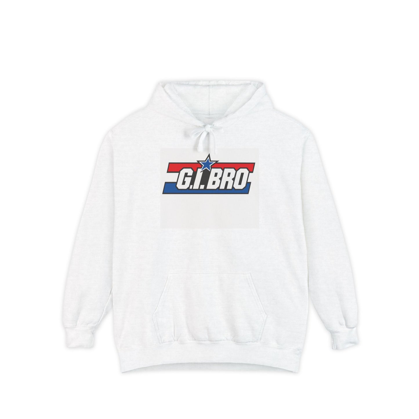Patriotic G.I. Bro Hoodie - Unisex Garment-Dyed, Military Tribute, Vintage Style, Gift for Veterans, Casual Wear, Memorial Day