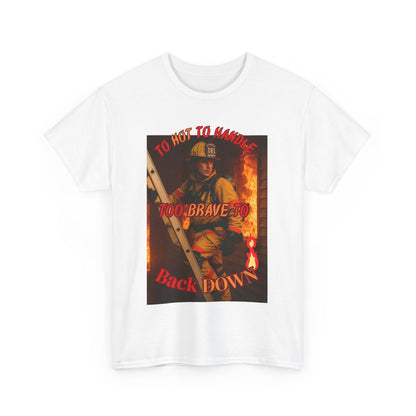 Heroic Firefighter Tee - Unisex Heavy Cotton Shirt, First Responder Gift, Thank You T-Shirt, Casual Wear, Patriotic Apparel