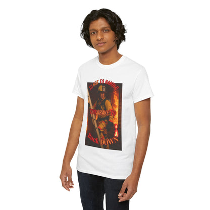 Heroic Firefighter Tee - Unisex Heavy Cotton Shirt, First Responder Gift, Thank You T-Shirt, Casual Wear, Patriotic Apparel