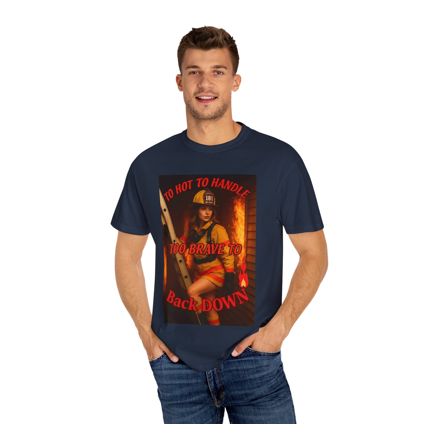 Brave Firefighter T-Shirt, Unisex Graphic Tee, Gift for Firefighters, Patriotic T-Shirt, Support Our Heroes