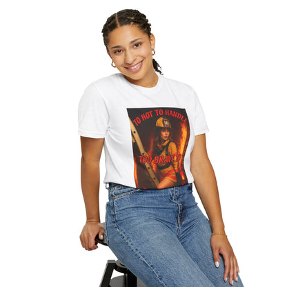 Brave Firefighter T-Shirt, Unisex Graphic Tee, Gift for Firefighters, Patriotic T-Shirt, Support Our Heroes