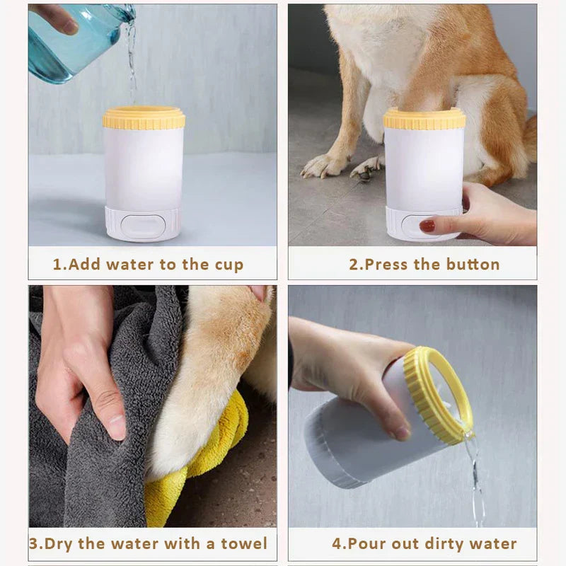 Dog Paw Washer – Gentle Silicone Bristles for Mess-Free Cleaning